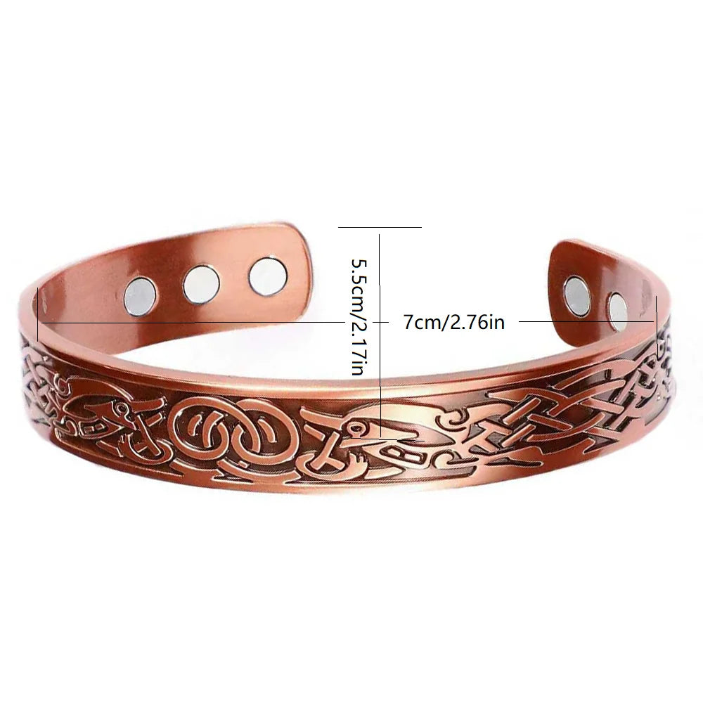 Unisex Vintage Healing Jewelry | Celtic Knot Magnetic Bracelet Set