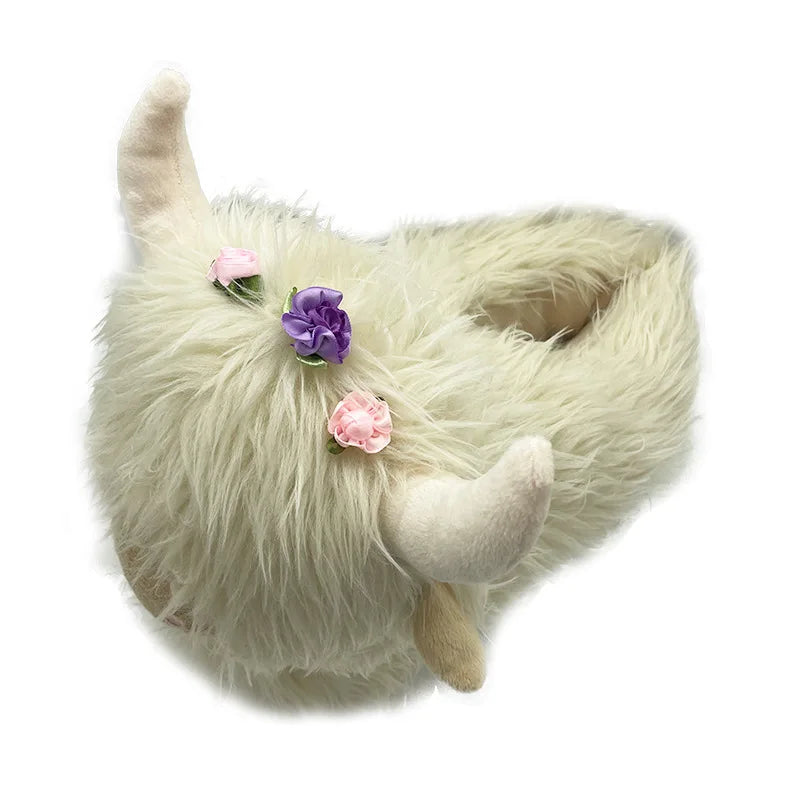 Highland Cattle Plush Slippers | Cozy Kawaii Animal Slides