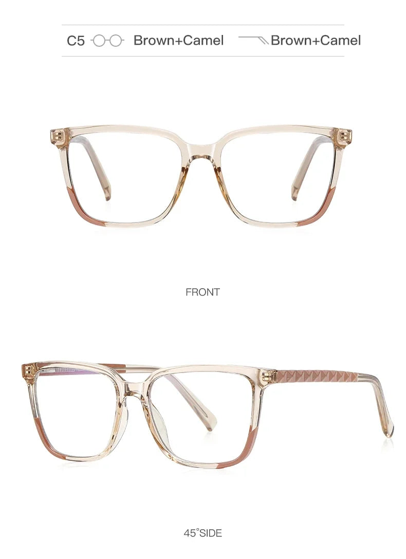 Stylish Women's Square Frame Anti-Blue Light Glasses