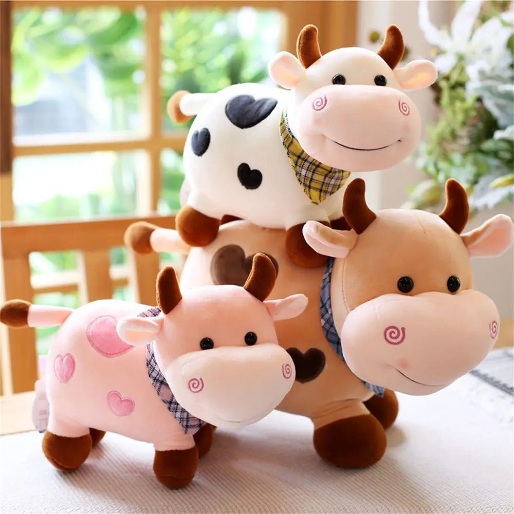 Cute Cow Plush Toy | Soft Kawaii Animal Decor for All Ages