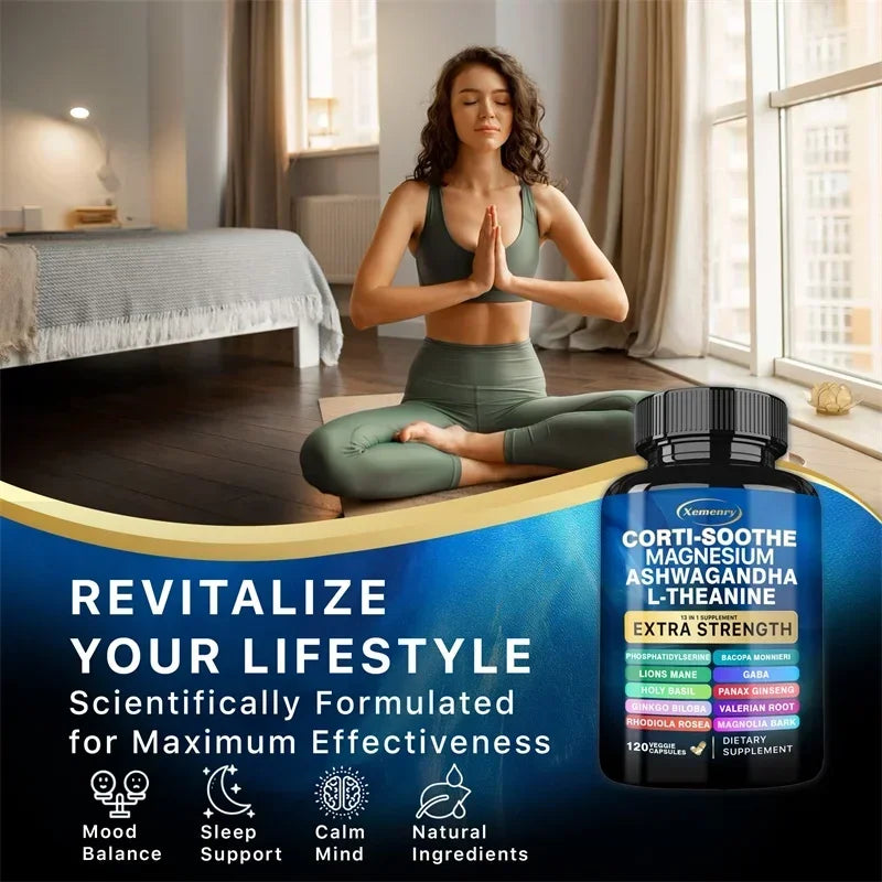 Natural Cortisol Support with Magnesium & Ashwagandha | Relaxation Aid