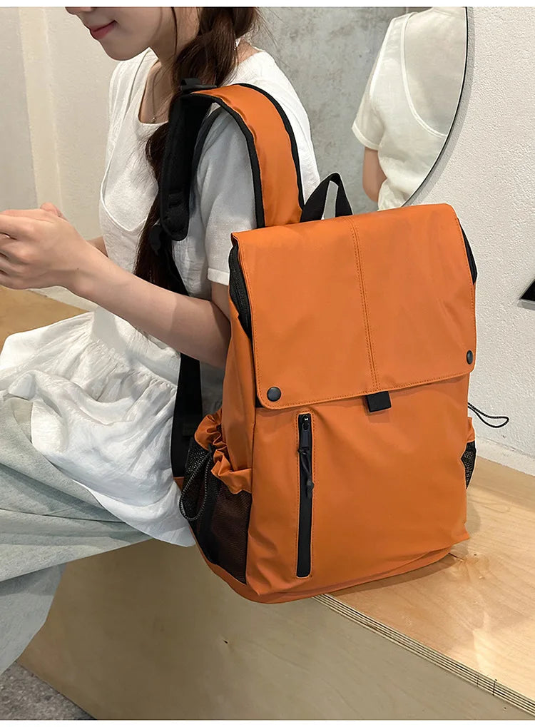 Large Waterproof Leather Backpack for Travel & Business - Unisex