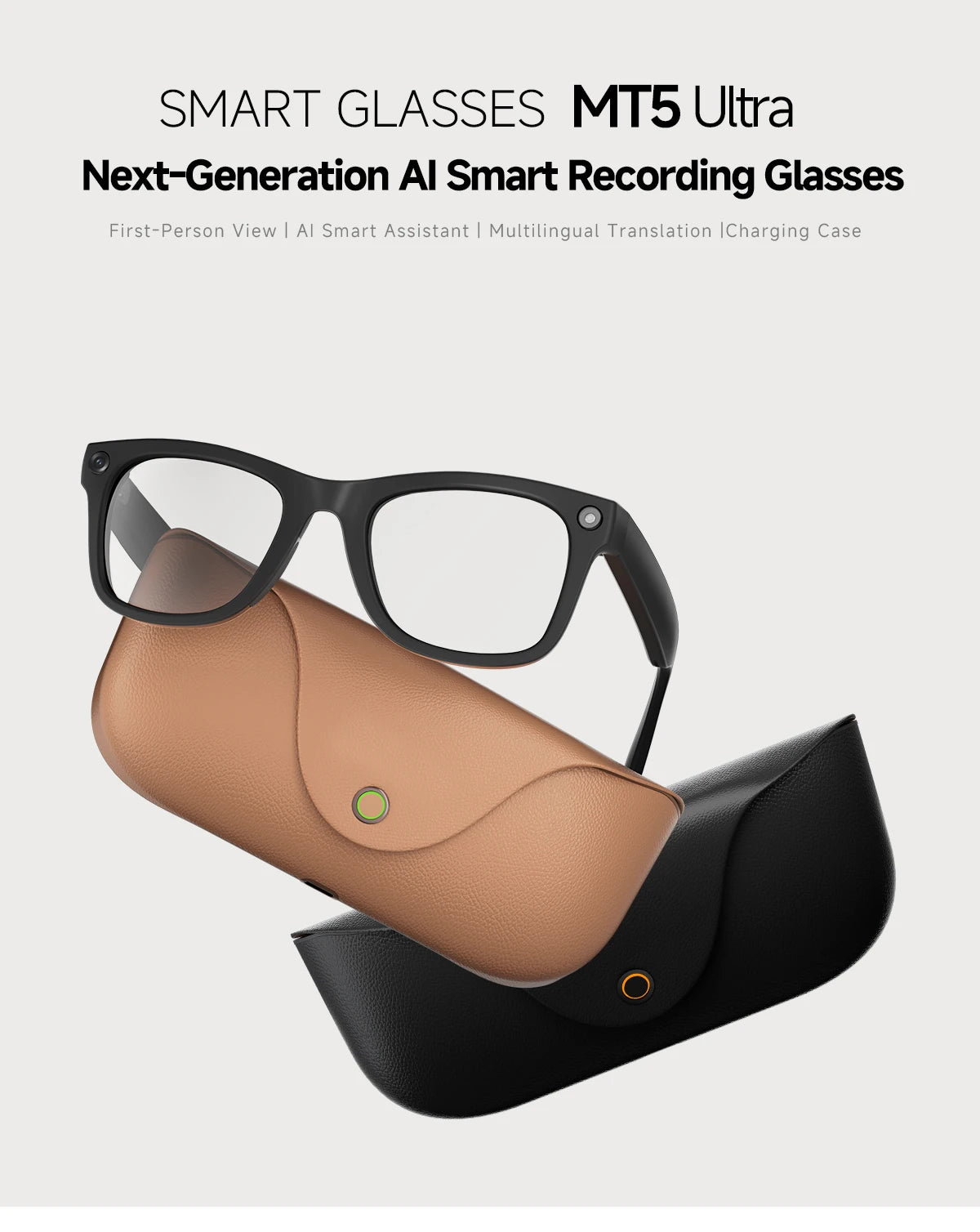 AI Smart Glasses with Real-time Translation and 800W Camera
