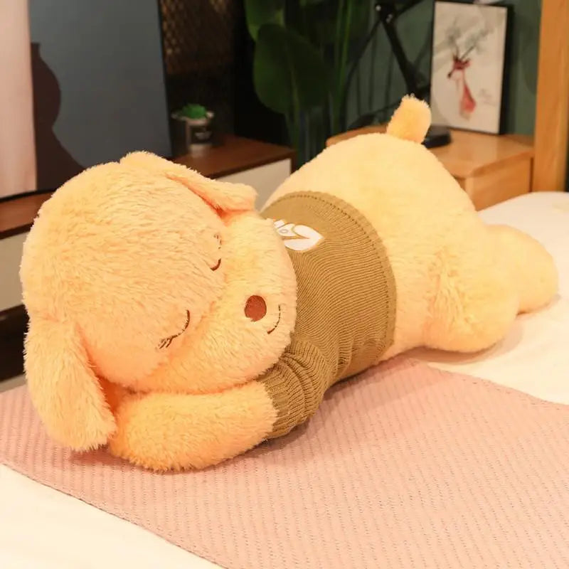 Lovely Giant Plush Dog Pillow | Soft Sweater Dog Stuffed Toy