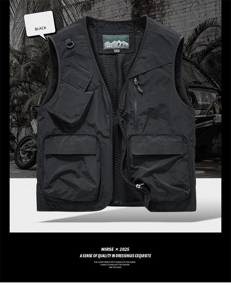 Men's Multi-Pocket Fishing Vest | Lightweight Outdoor Waistcoat