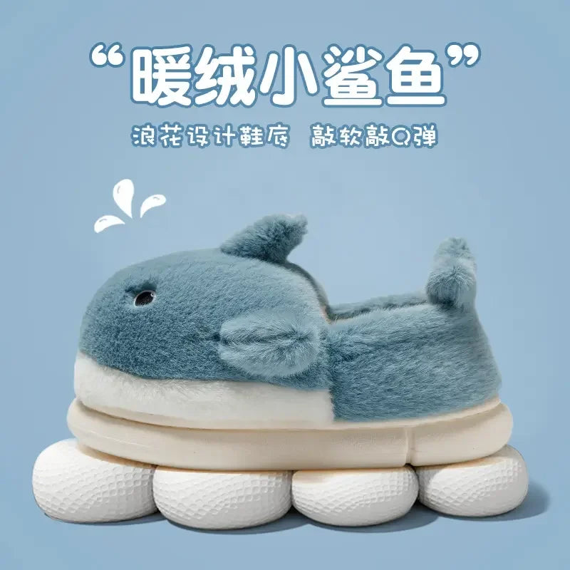 Cozy Shark Pattern Home Slippers for Men & Women | Warm Comfort