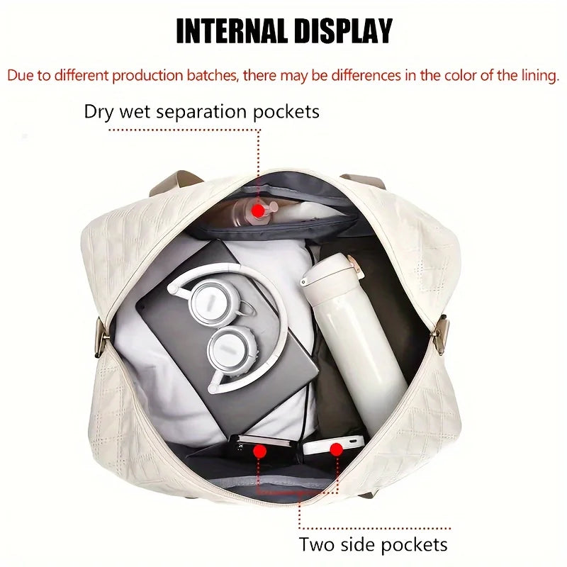 Large Capacity Luxury Duffel Bag | Travel Gym Tote with Pockets