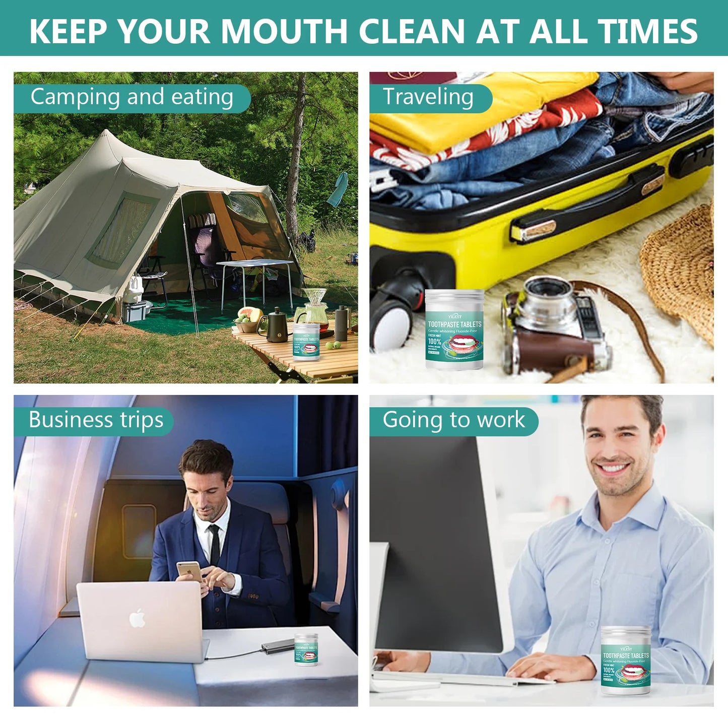 Mint Flavor Toothpaste Tablets | Fresh Breath & Oral Hygiene