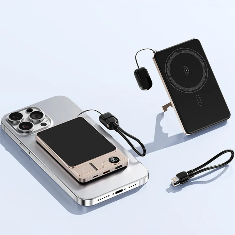 Ultra Slim Magnetic Wireless Power Bank | Fast Charging Portable Battery