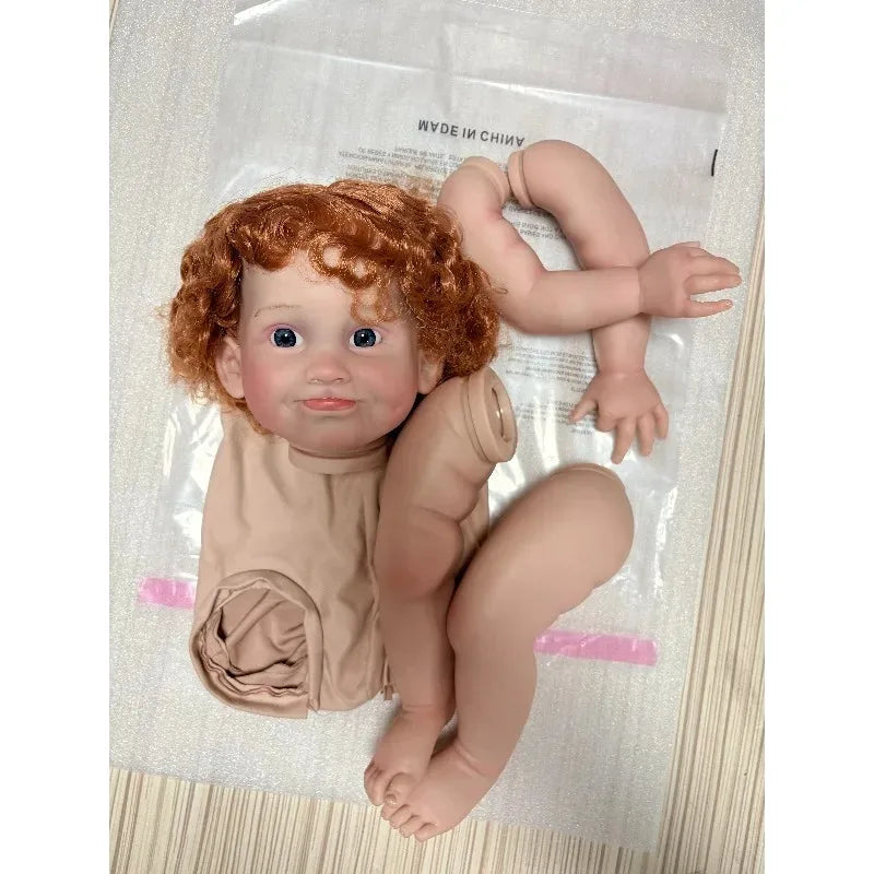 24 Inch Reborn Doll Kit | DIY Unassembled Baby Doll with Curly Hair