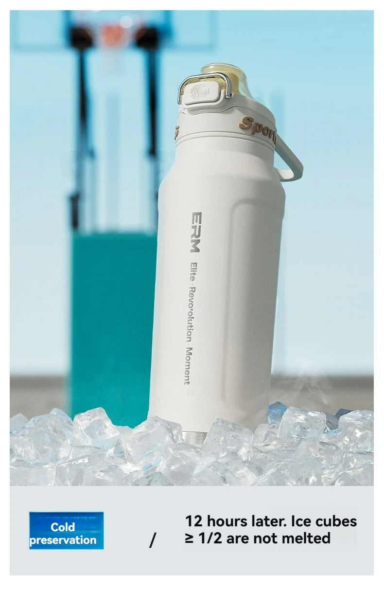 1L Stainless Steel Thermos Bottle | Iced & Heat Insulated Flask