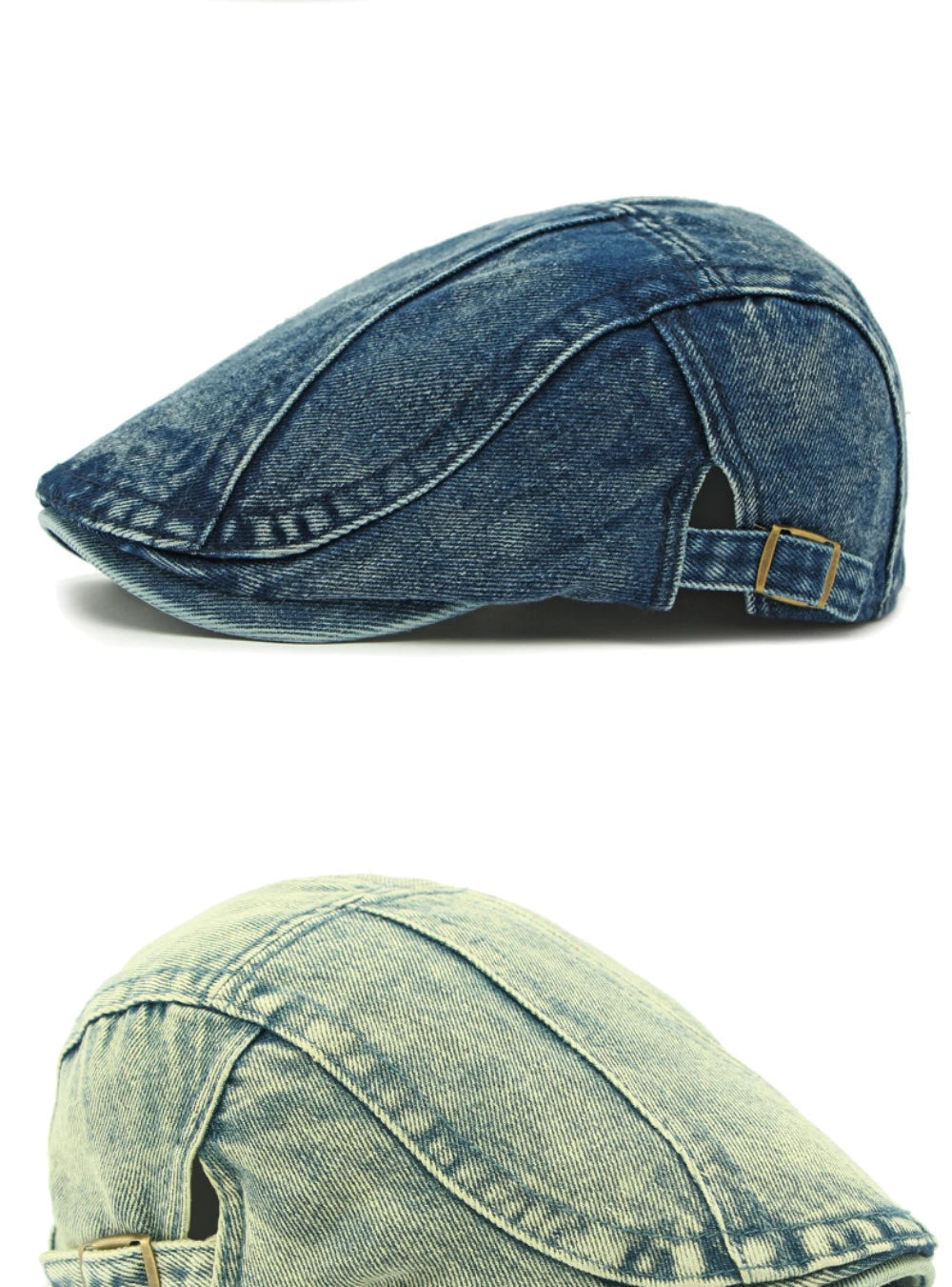 Unisex Adjustable Denim Beret Hat | Stylish Artist Cap
