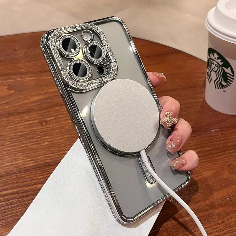Sparkling Glitter Diamond Transparent Case for iPhone Models