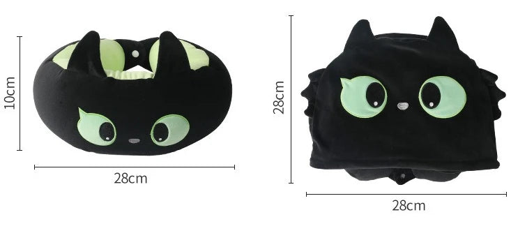 Cartoon Cat U-Shaped Neck Pillow | Travel Comfort & Support