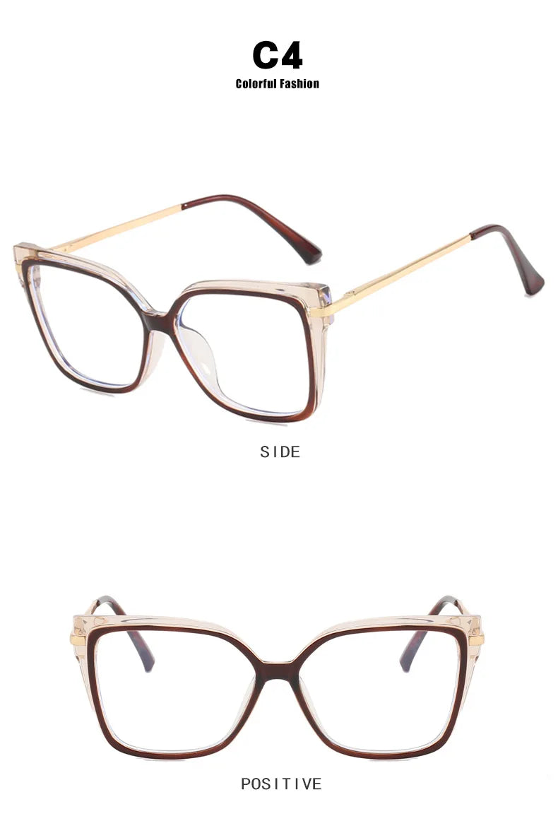 Stylish Retro Square Glasses Frame | Anti-Blue Light Protection