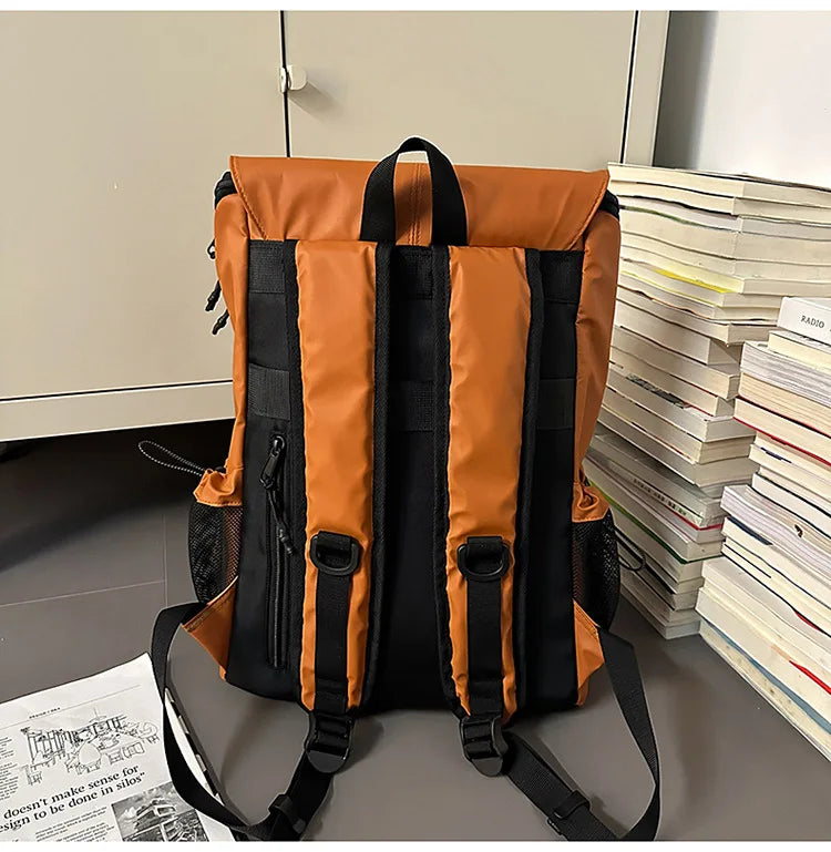 Large Waterproof Leather Backpack for Travel & Business - Unisex