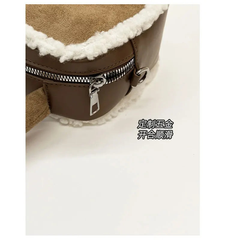 Plush Bear Commuter Bag | Cozy Lamb Fleece Shoulder Crossbody