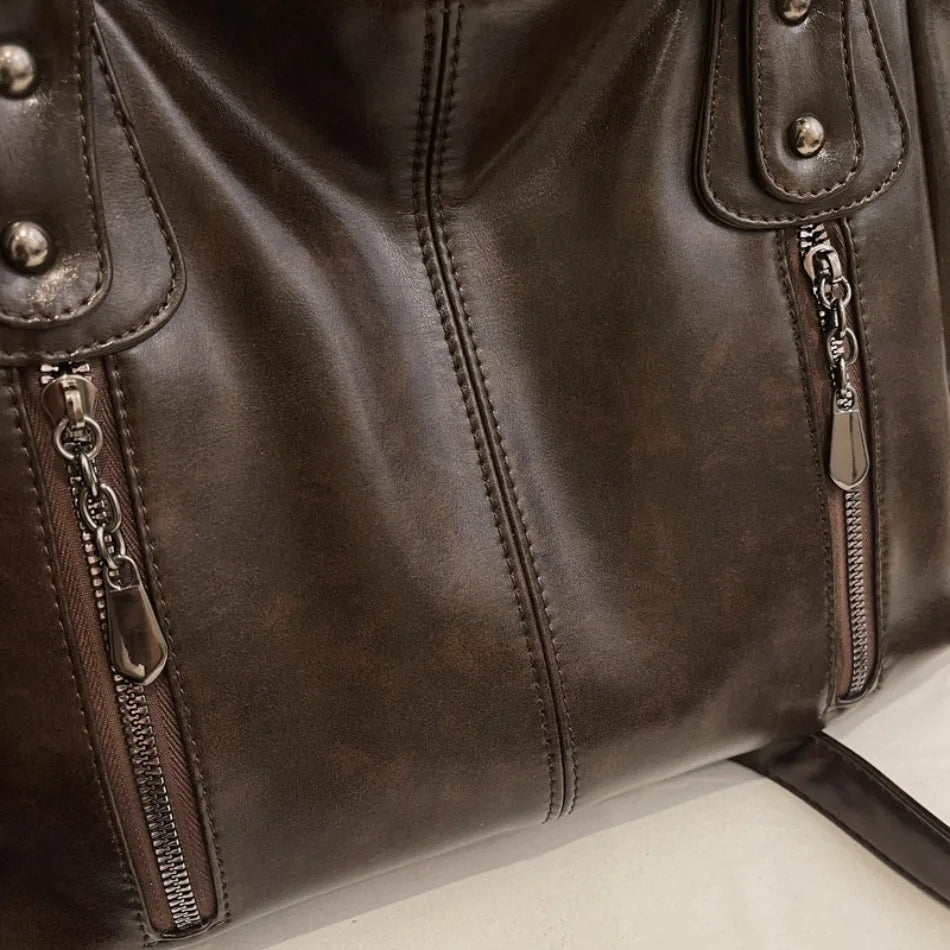 Large Capacity Shoulder Bag | Stylish PU Leather Tote for Women