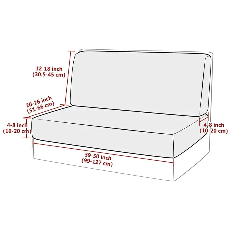 Stretch RV Dinette Cushion Covers | Elastic Slipcover Set