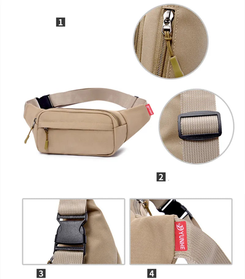 Casual Waist Bag for Men & Women | Large Phone Belt Pouch