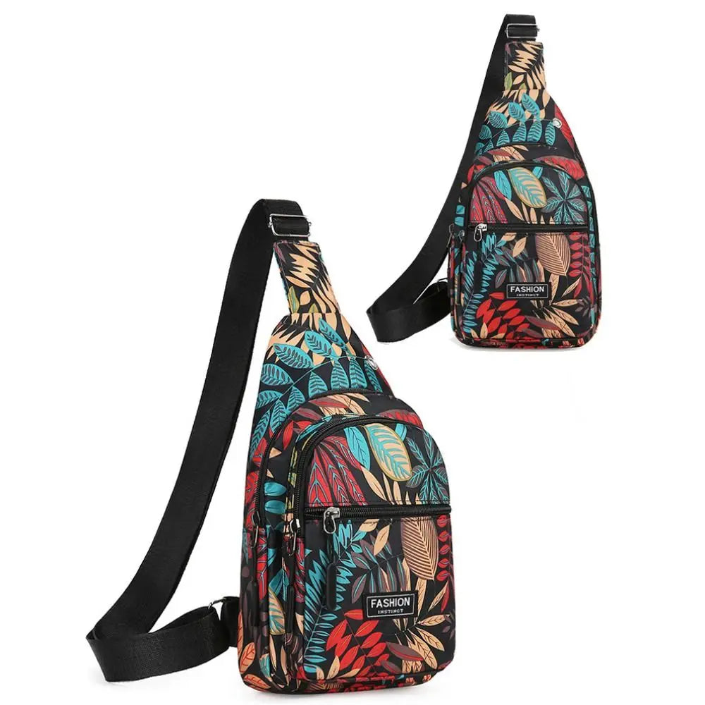 Casual Women's Chest Bags | Geometric Print Crossbody & Travel Use