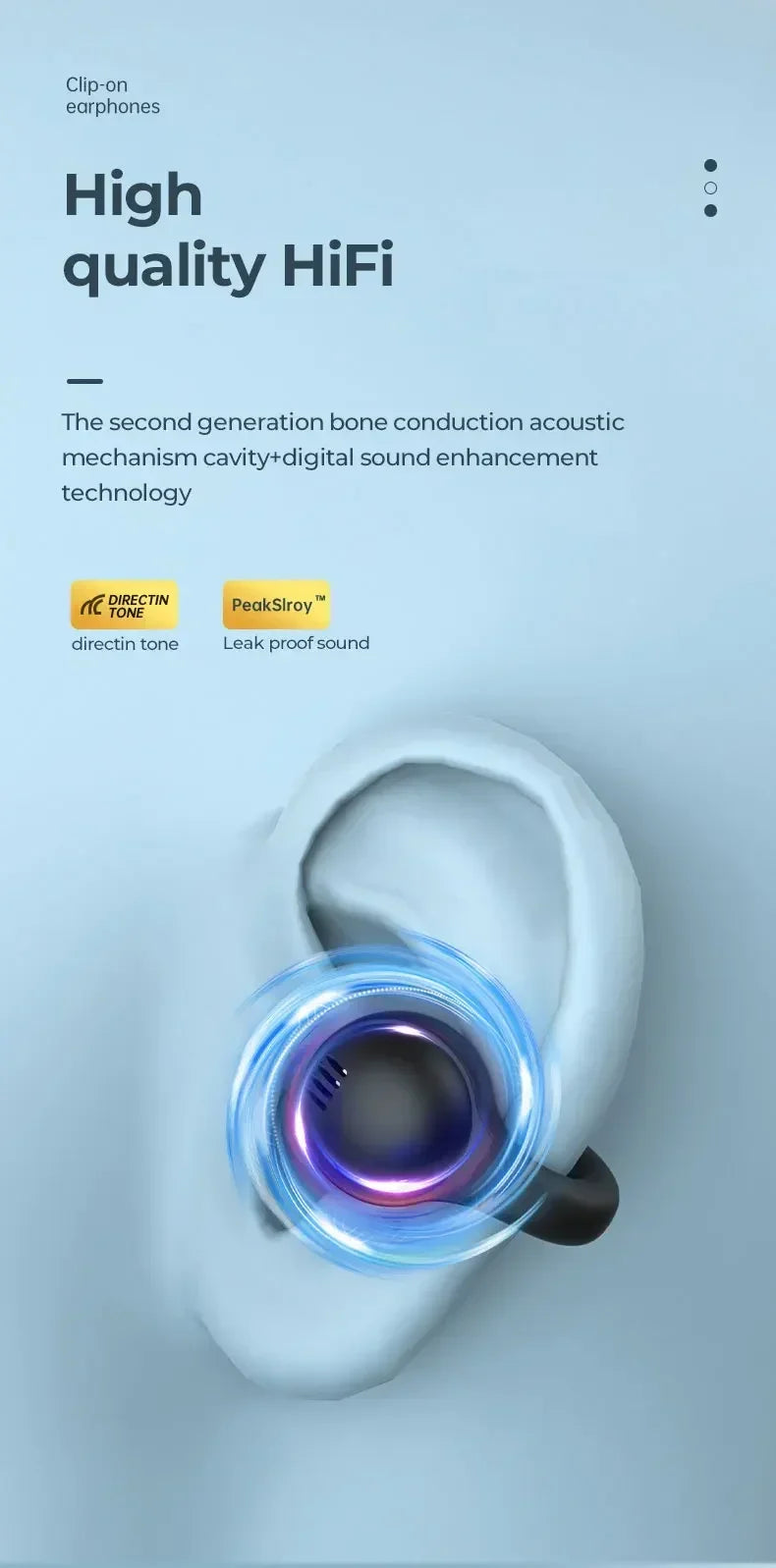 Bone Conduction Waterproof Bluetooth Headphones for Sports