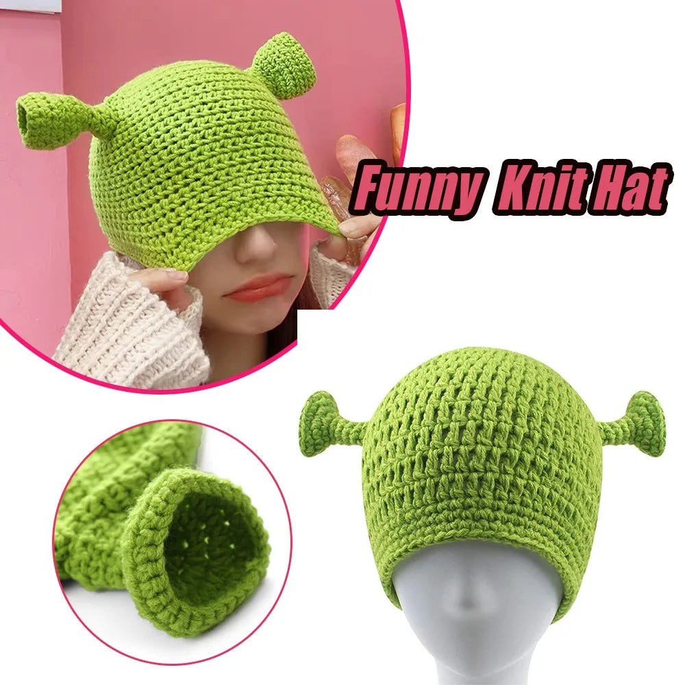 Unisex Funny Shrek Monster Balaclava | Cozy Winter Face Mask