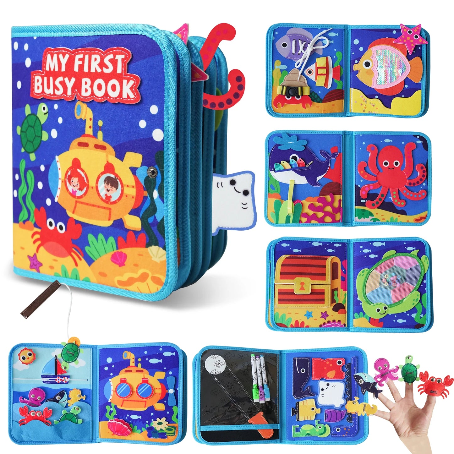 Interactive Montessori Busy Board | Engaging Travel Toy for Toddlers
