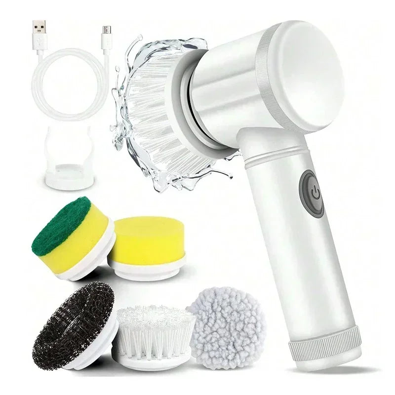 Cordless Electric Spin Scrubber with 5 Brush Heads | Ultimate Cleaning Tool