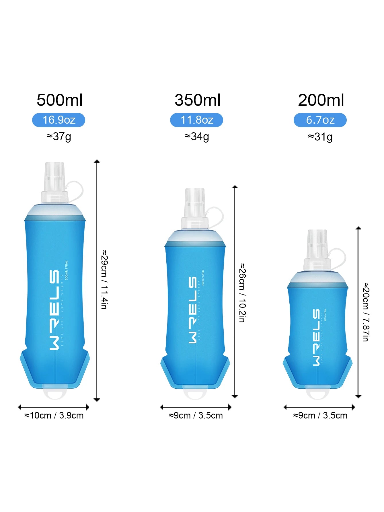 Soft Folding Water Bottle for Camping & Running | BPA Free Flask