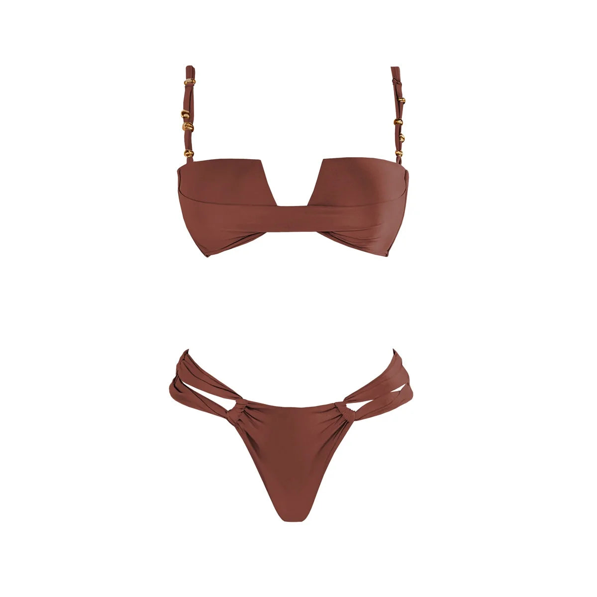 Stylish Bandeau 3-Piece Bikini Set for Women | Perfect Summer Swimwear