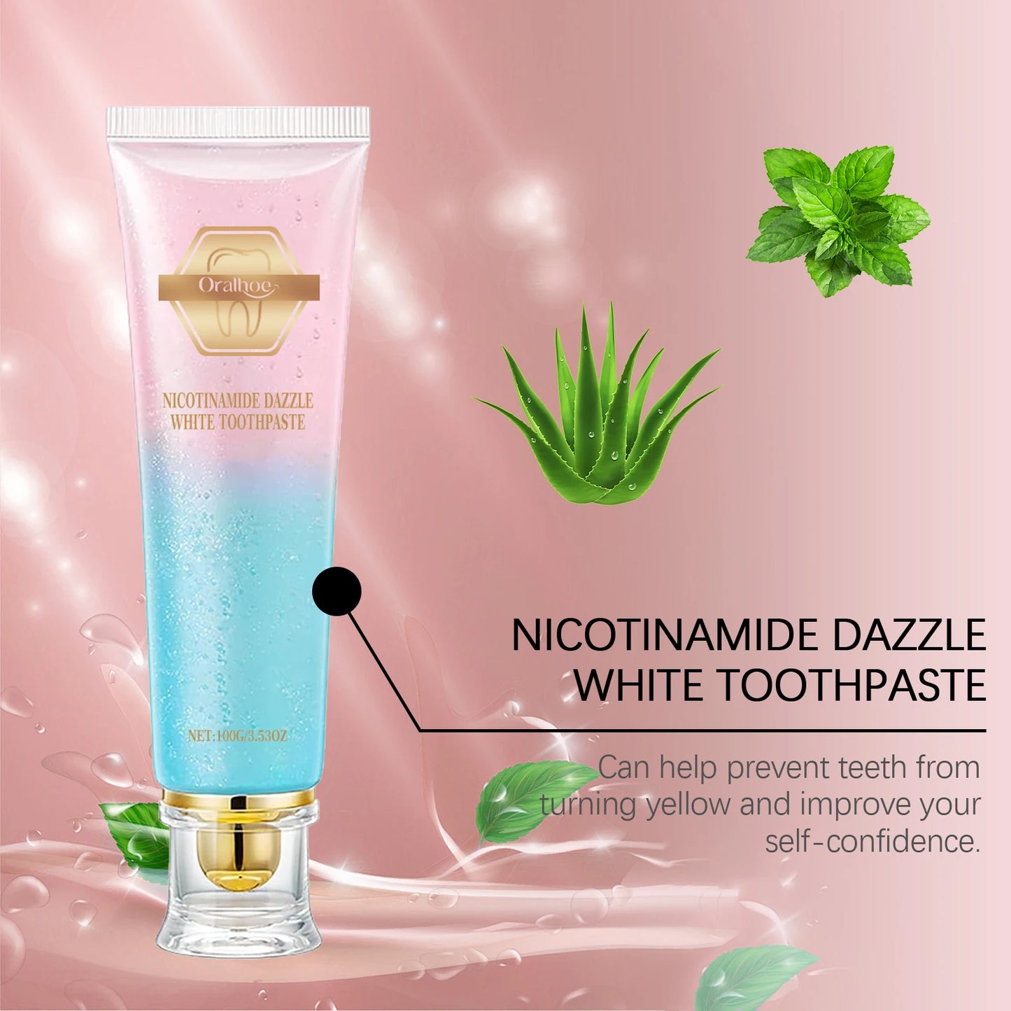 Whitening Toothpaste with Niacinamide | Fresh Breath & Plaque Removal