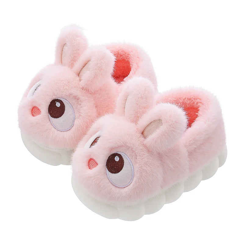 Kids Cute Rabbit Plush Slippers | Warm Winter House Shoes