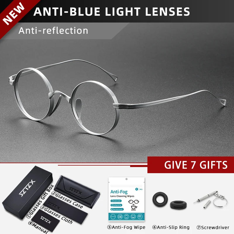 Unisex Pure Titanium Prescription Glasses | Anti Blue Light Eyewear