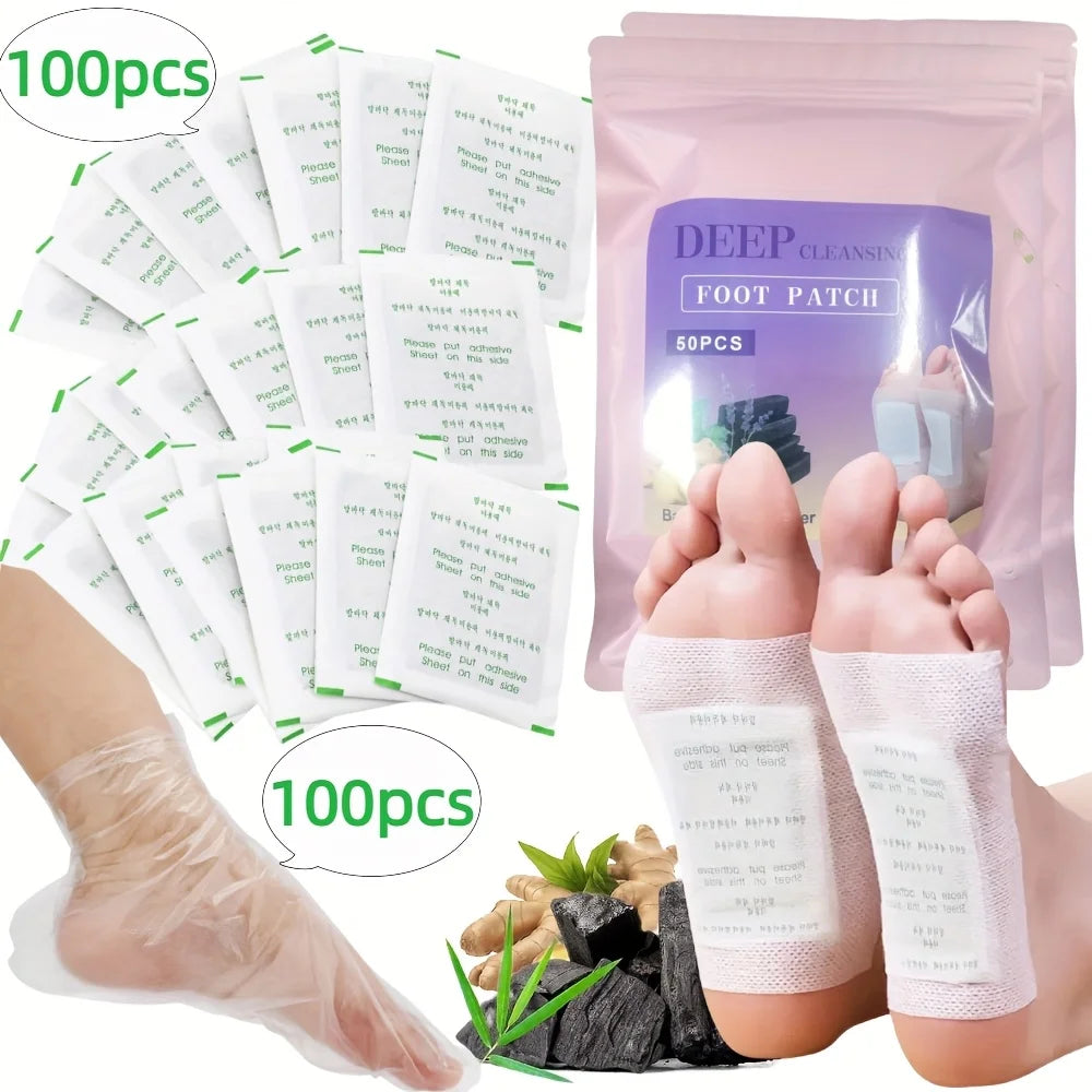 Natural Detox Foot Patches for Stress Relief & Deep Sleep