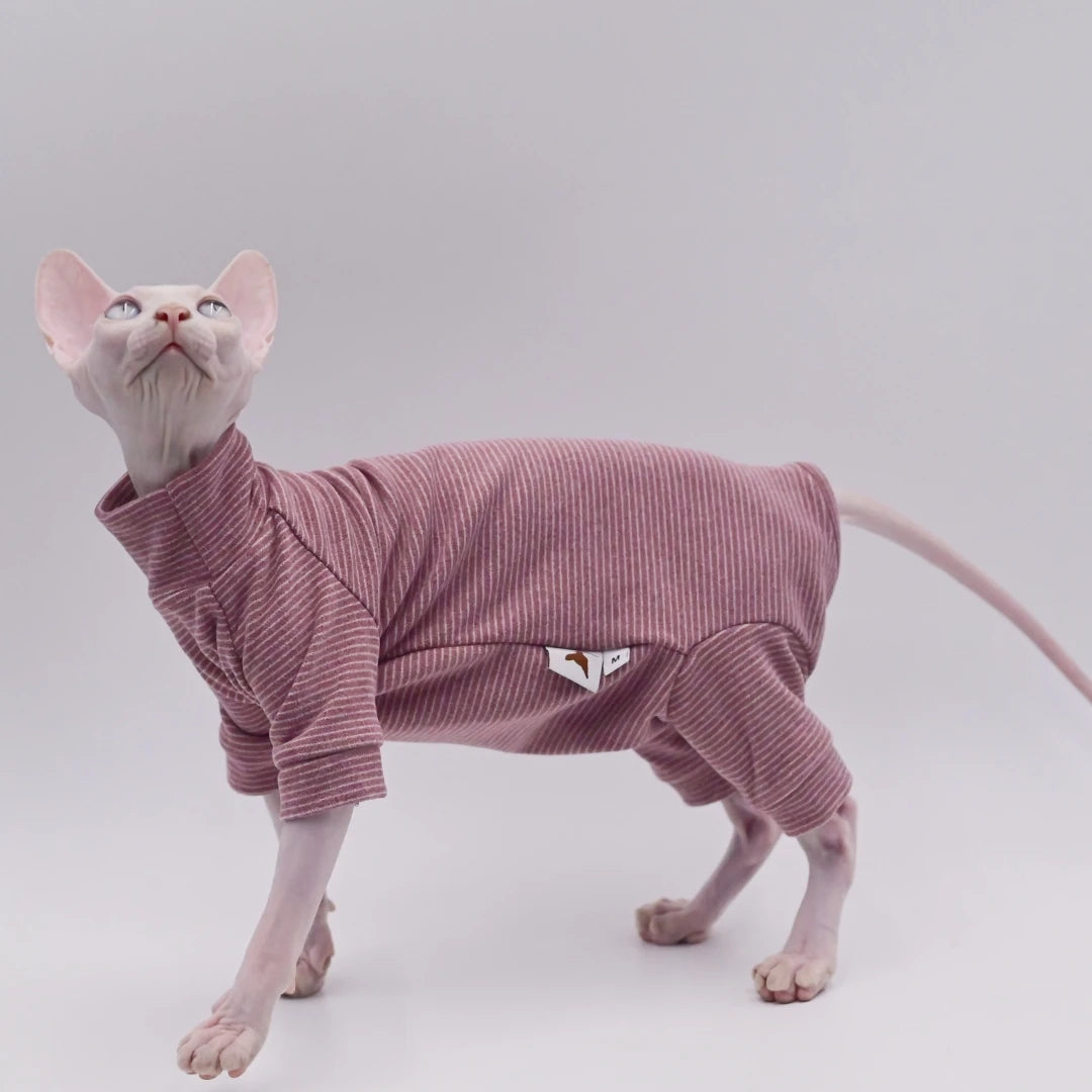 Sudadera con capucha cálida y suave para gatos sin pelo | Ropa acogedora para otoño-invierno