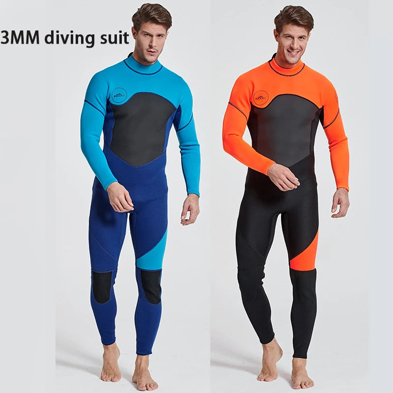 3mm Neoprene Full Sleeve Wetsuit for Men | Perfect for Water Sports
