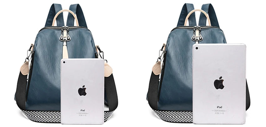 Stylish Women's Soft Leather Backpack | Ideal for Travel & School