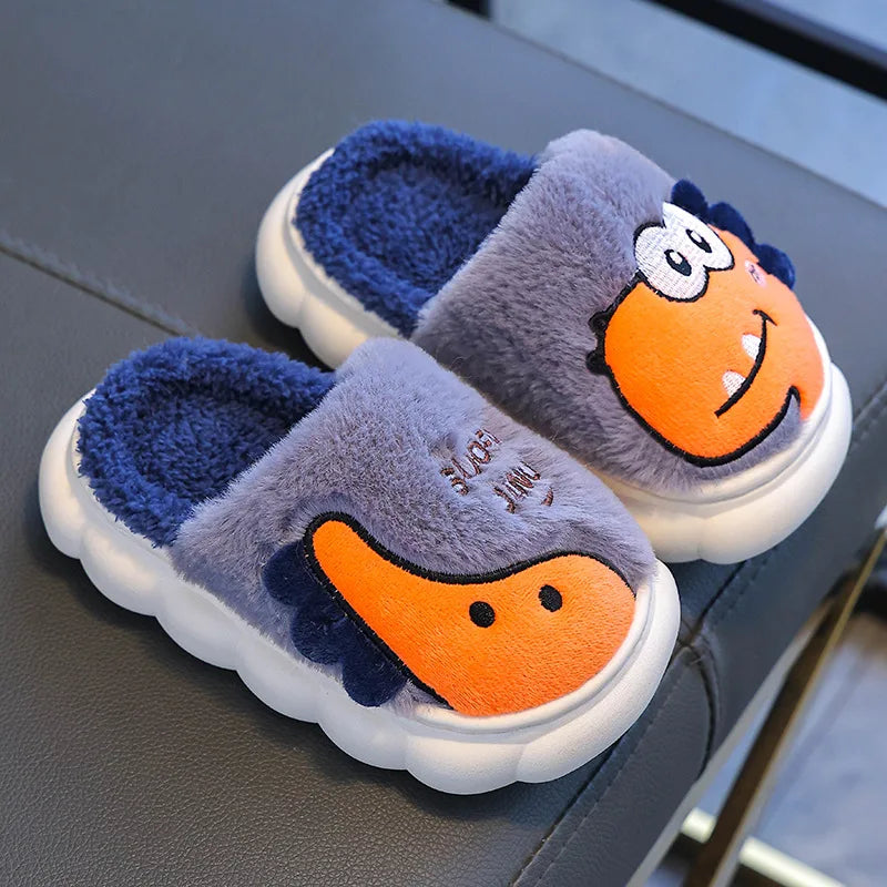 Cute Dinosaur Slippers for Kids | Warm and Cozy Indoor Shoes