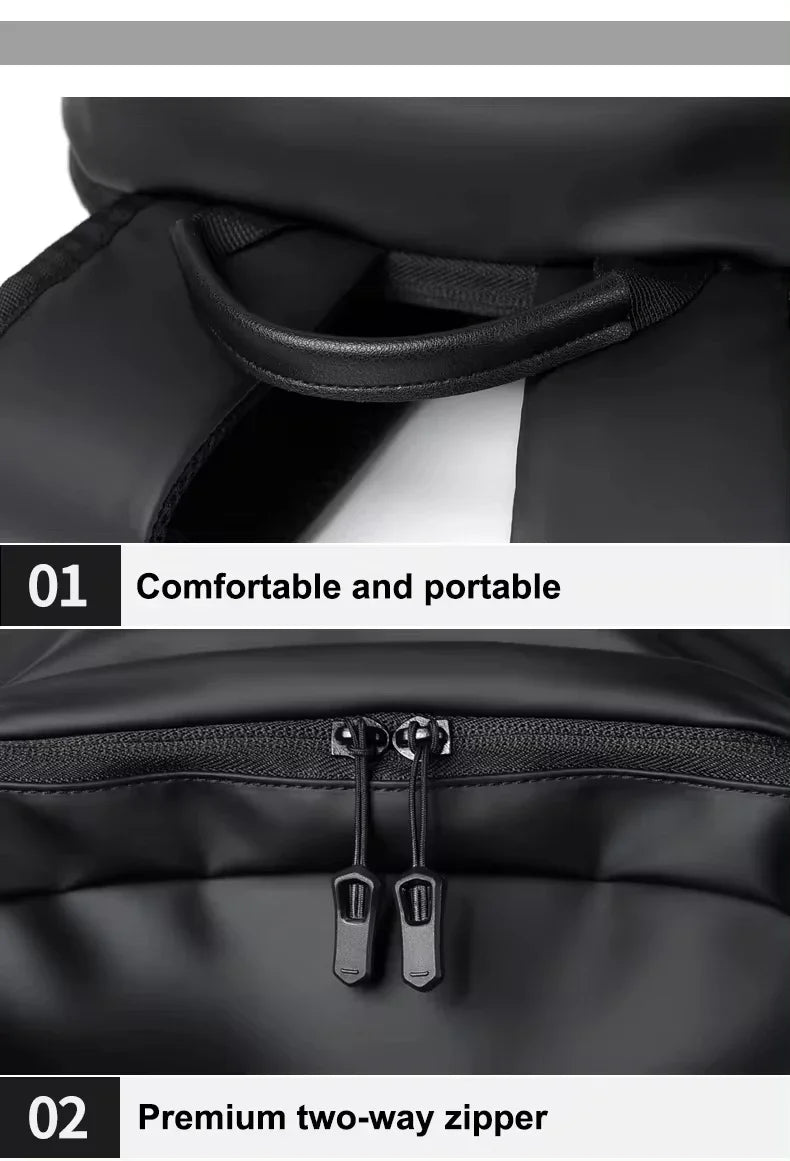 Stylish Men's Leather Backpack | Durable Laptop Bag for Teens