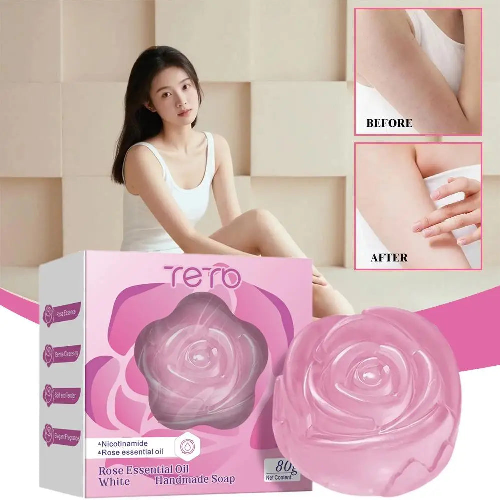 Rose Oil Whitening Soap | Brightening & Nourishing Cleansing Bar