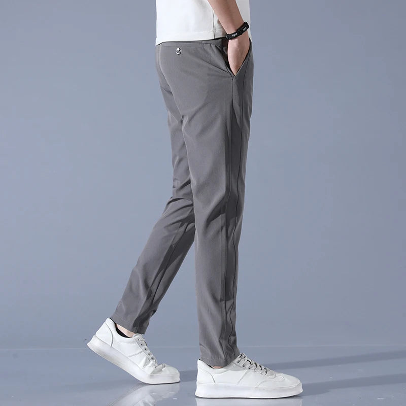 Men's Lightweight Ice Silk Golf Casual Trousers | Spring & Summer Style