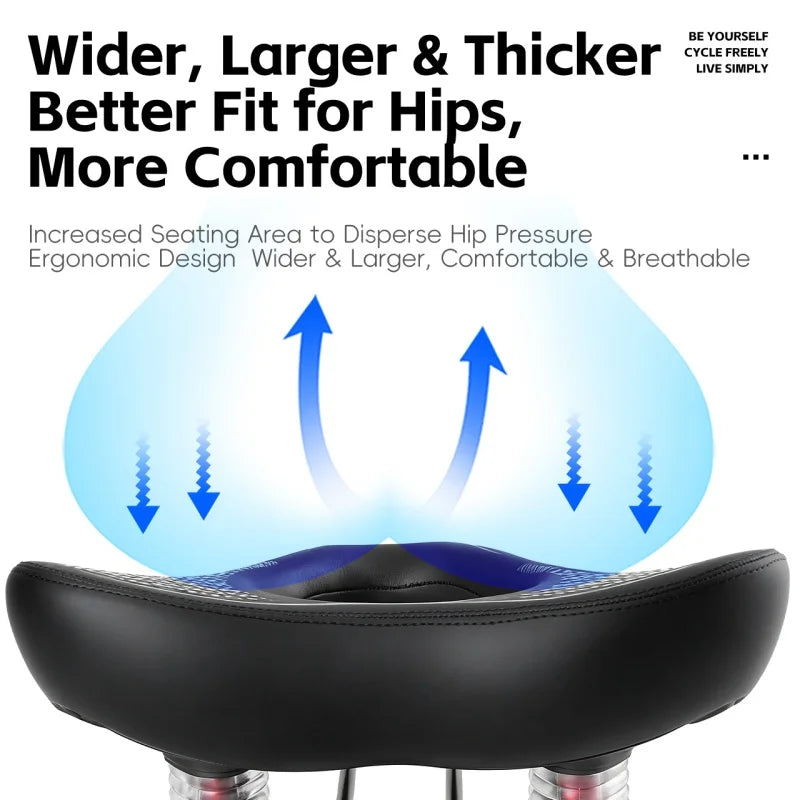 High-Elastic Shock-Absorbing Bicycle Saddle | Comfortable Bike Seat