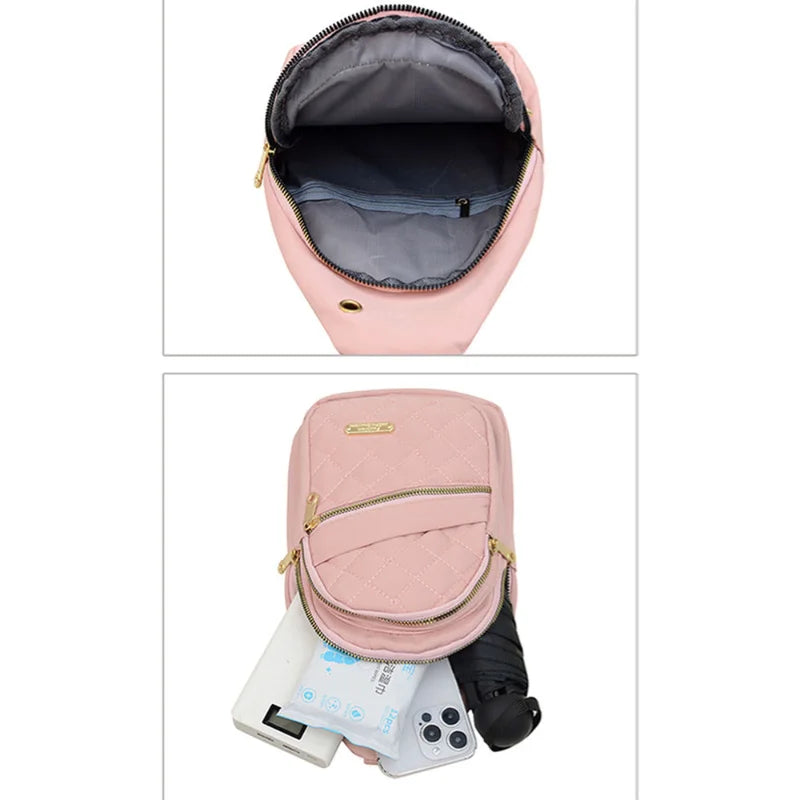 Waterproof Chest Bag for Women | Fashionable Anti-Theft Sling Backpack