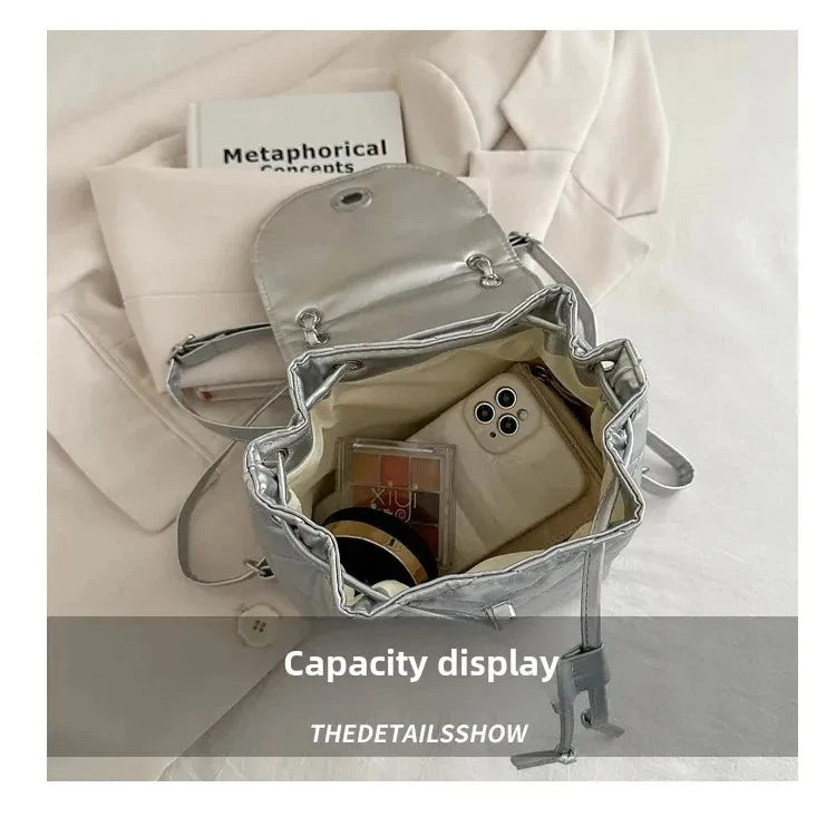 Bolso de hombro informal de verano con diseño de cuadros y gran capacidad