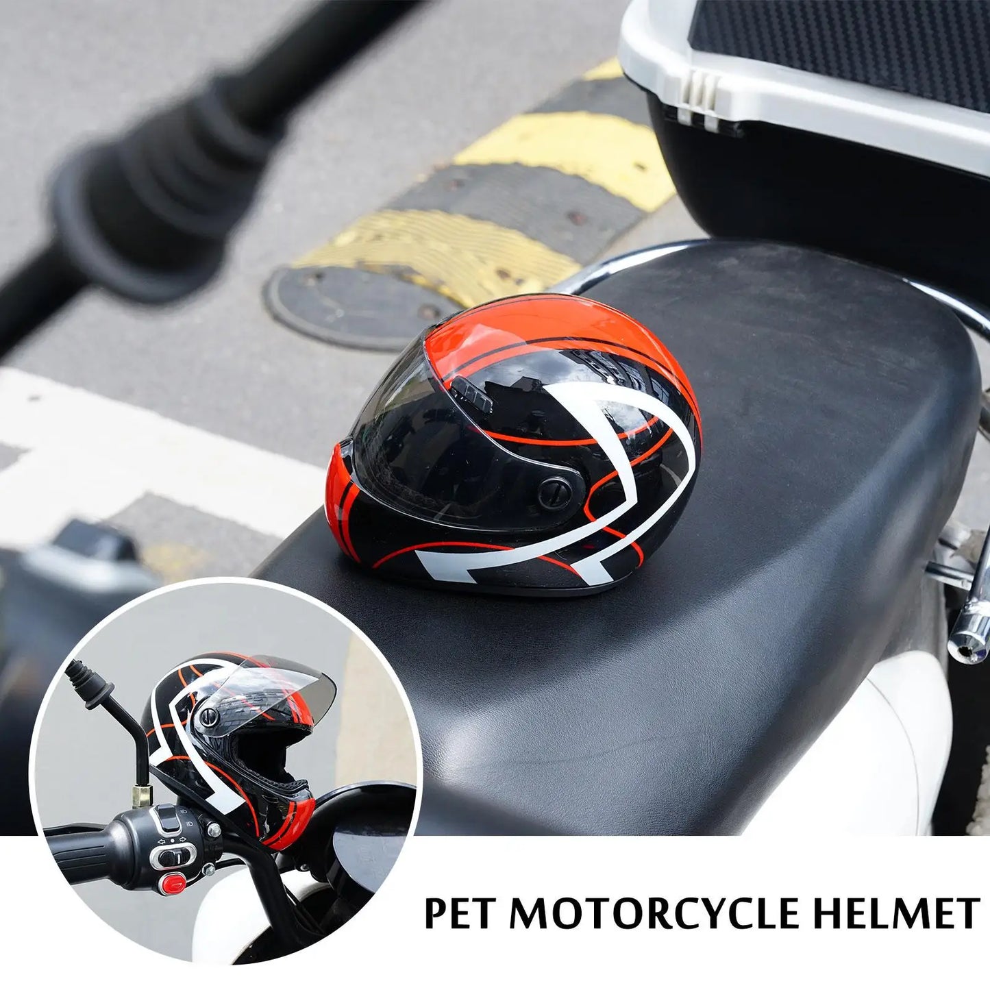 Small Pet Motorcycle Helmet | Protective Hard Hat for Dogs & Cats