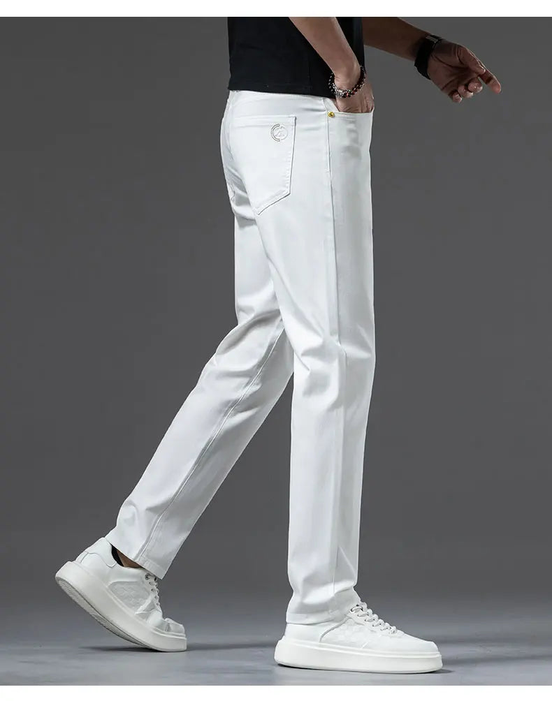 Men's Slim Casual Stretch Jeans | Smart Business Fashion Trousers