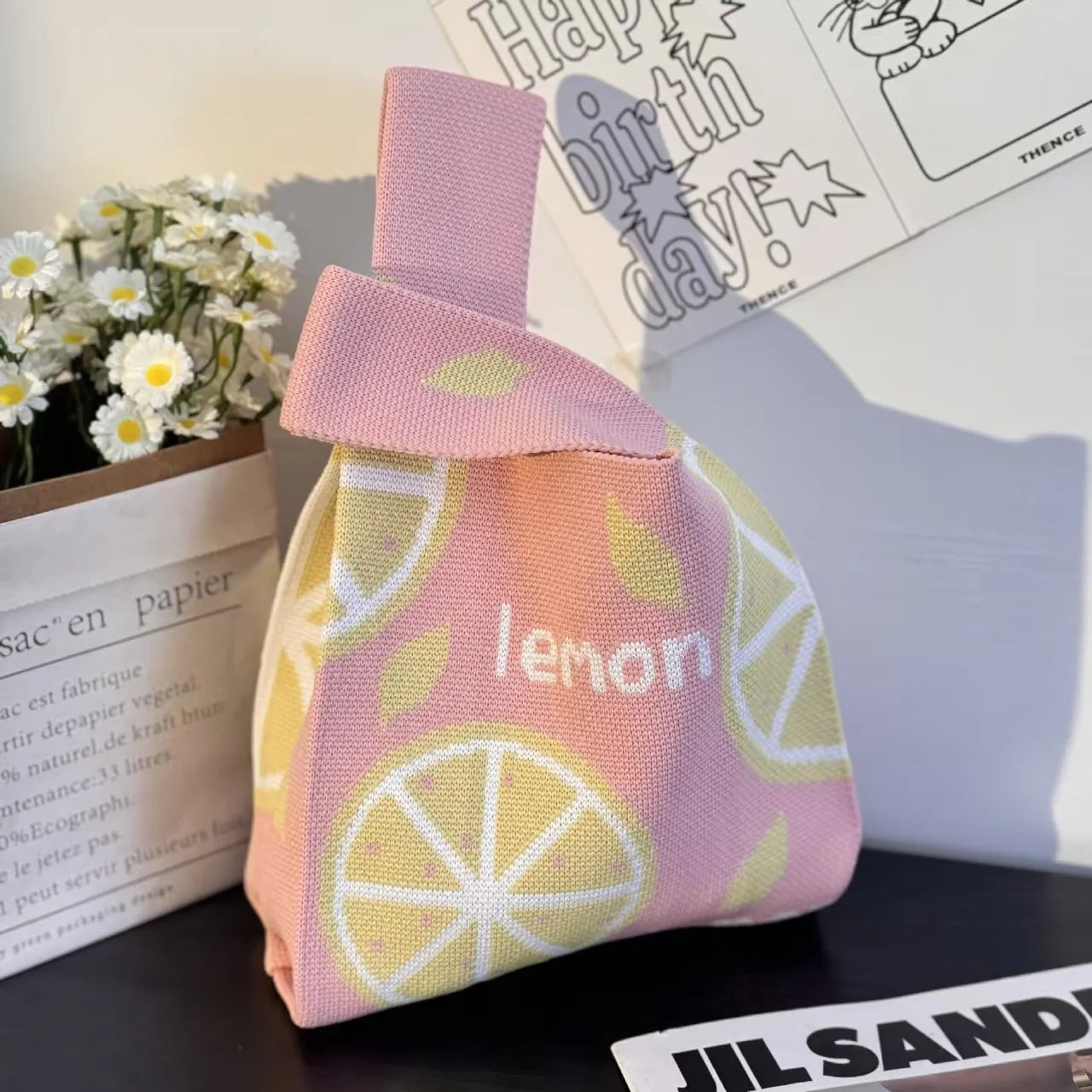 Handmade Mini Knitted Tote Bags | Portable Spring Summer Handbags