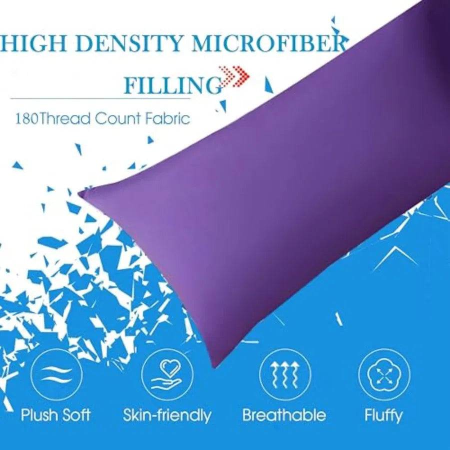 Cooling Cotton Body Pillow Insert | Soft Full Body Pillow for Comfort