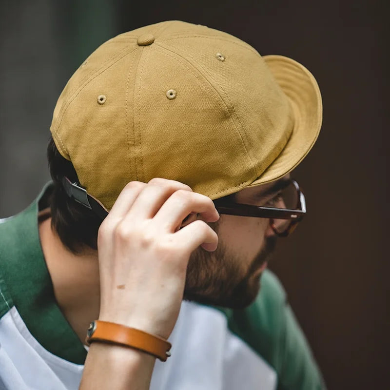 Men's Oversize Denim Golf Cap | Stylish Casual Newsboy Hat